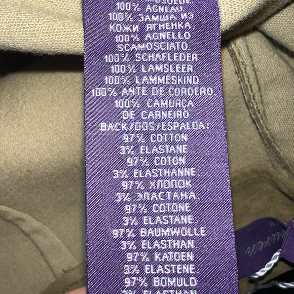 Ralph Lauren Purple Label Suede Skinny Pant. NWT. Size 2. - Picture 10 of 10